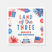 Land Of The Three 4 of 7月3日パーティー スタンダードカクテルナプキン (正面)