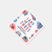 Land Of The Three 4 of 7月3日パーティー スタンダードカクテルナプキン (角)