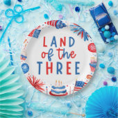 Land Of The Three 4 of 7月3日パーティー ペーパープレート (パーティー)