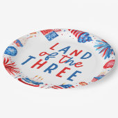 Land Of The Three 4 of 7月3日パーティー ペーパープレート (アングル)