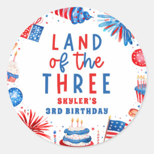 Land Of The Three 4 of 7月3日パーティー ラウンドシール
