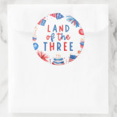 Land Of The Three 4 of 7月3日パーティー ラウンドシール (バッグ)