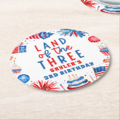 Land Of The Three 4 of 7月3日パーティー ラウンドペーパーコースター (アングル)