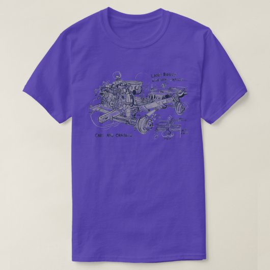 Land Rover Discoveryシャーシ図 Tシャツ (デザイン正面)