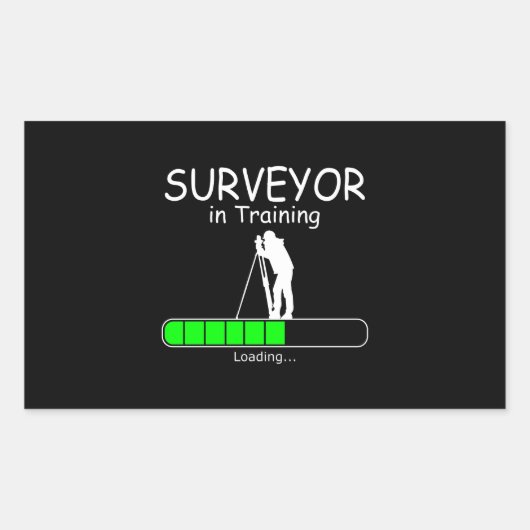 Land Surveyor in training is loading Bar Funny 長方形シール (正面)