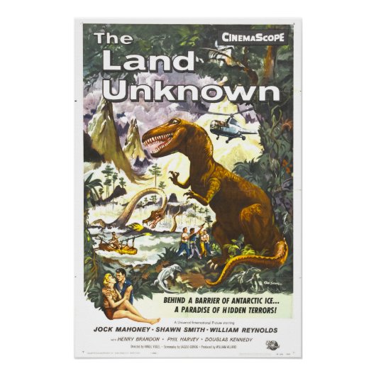 Land Unknown Dinosaur Movie Poster ポスター (正面)