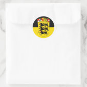 Landesflagge Baden-Württemberg ラウンドシール (バッグ)