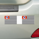 Landesflagge Sao Paulo バンパーステッカー (車上)