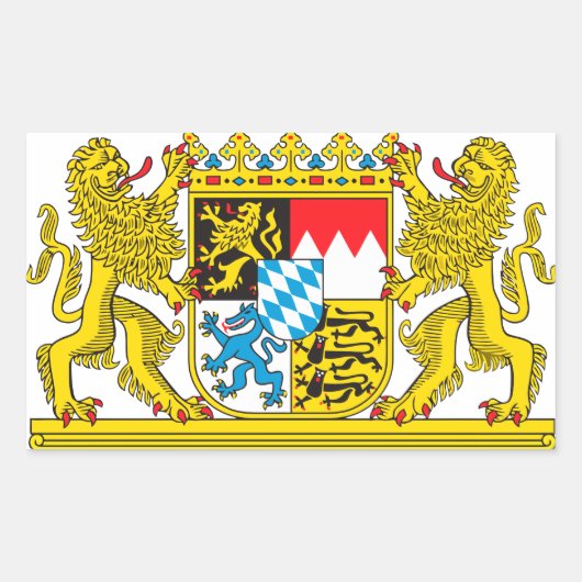Landeswappen Bayer 長方形シール (正面)