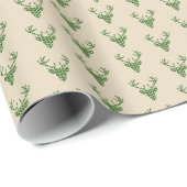 Landhausstil Trachten Hirsch Kopf Dekopapier ラッピングペーパー (ロールコーナー)