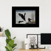 LANDING BALD EAGLE Photo Poster ポスター (ホームオフィス)