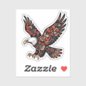 Landing Eagle Sticker - Ornamental Paisley Wings & シール (シート)