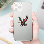 Landing Eagle Sticker - Ornamental Paisley Wings & シール (スマートフォン)