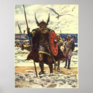 Landing of the Vikings in North America ポスター