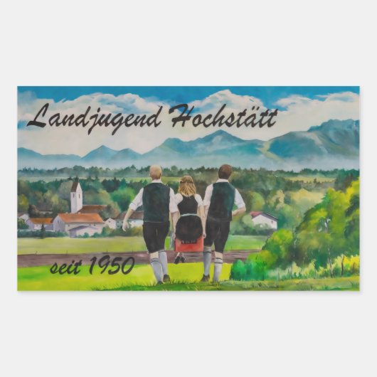 Landjugendfest 長方形シール (正面)