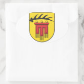 Landkreis Böblingen Wappen 楕円形シール (バッグ)