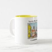 Landmark from Santa Barbara California ツートーンマグカップ (正面左)