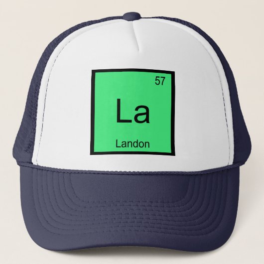 Landon 名前 化学 元素 周期表 キャップ (正面)