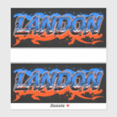 Landon Vorname Name Graffiti Aufkleber Sticker シール (シート)