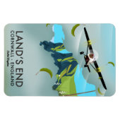 Land's End Cornwall Travelマップのポスター マグネット (横)