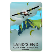 Land's End Cornwall Travelマップのポスター マグネット (縦)