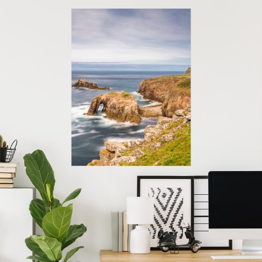 Lands End in Cornwall England UK ポスター (ホームオフィス)