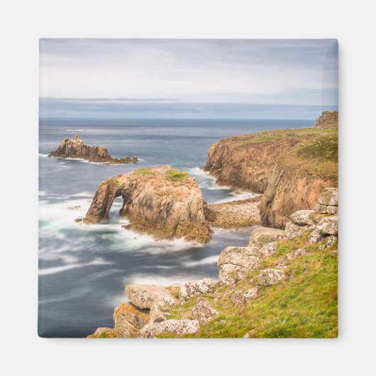 Lands End in Cornwall England UK マグネット (正面)