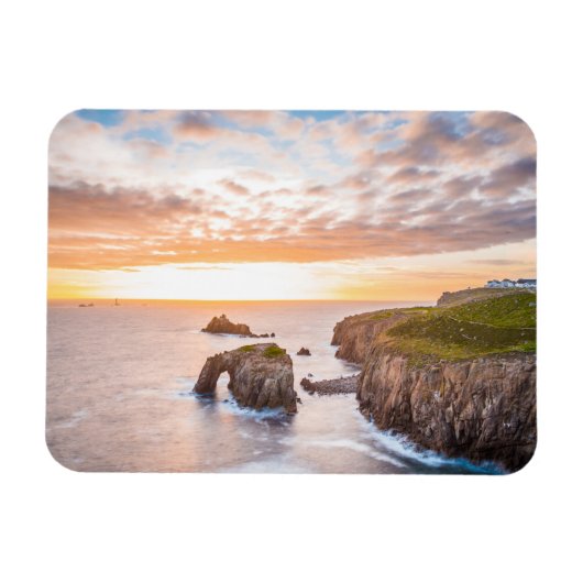 Lands End in Cornwall England UK マグネット (横)