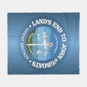 Land's End to John O'Groats (サイクリングc) フリースブランケット (正面(横))