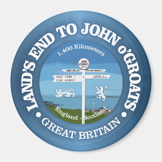 Land's End to John O'Groats (サイクリングc) マグネット (正面)