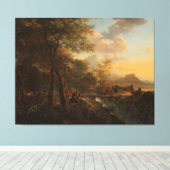 Landscape イタリアン with a Draftsman, Jan Both, c. キャンバスプリント (インサイチュ (ウッドフロア))