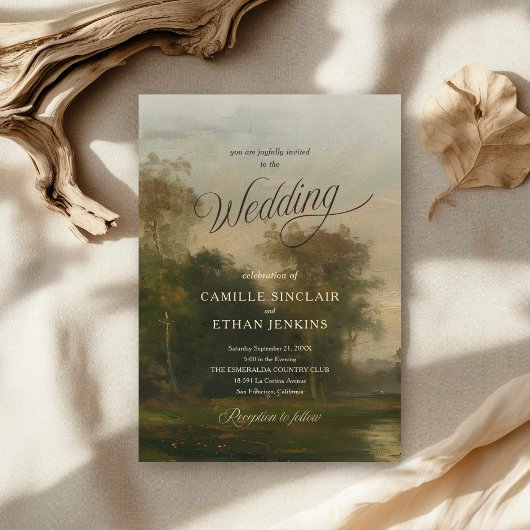 Landscape Art Wedding Invitation 招待状