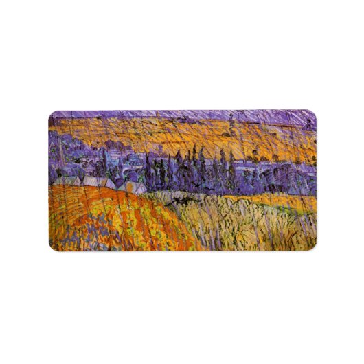 Landscape at Auvers in Rainヴィンセント・ヴァン・ゴッホ ラベル (正面)