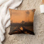 Landscape at Dusk by Vincent vanゴッホ クッション (ブランケット)