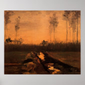 Landscape at Dusk by Vincent vanゴッホ ポスター (正面)