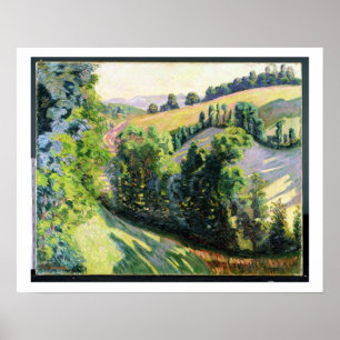 Landscape at Pontgibaud, c.1895 (キャンバス上の油) ポスター