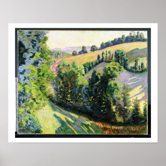 Landscape at Pontgibaud, c.1895 (キャンバス上の油) ポスター (正面)