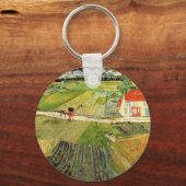 Landscape, Carriage and Train by Vincent vanゴッホ キーホルダー (正面)