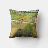 Landscape, Carriage and Train by Vincent vanゴッホ クッション (裏面)