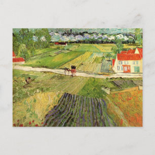 Landscape, Carriage and Train by Vincent vanゴッホ ポストカード