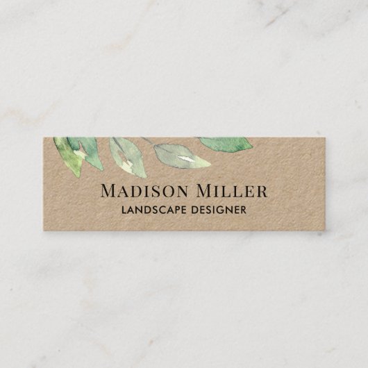 Landscape Designer Greenery スキニー名刺 (正面)