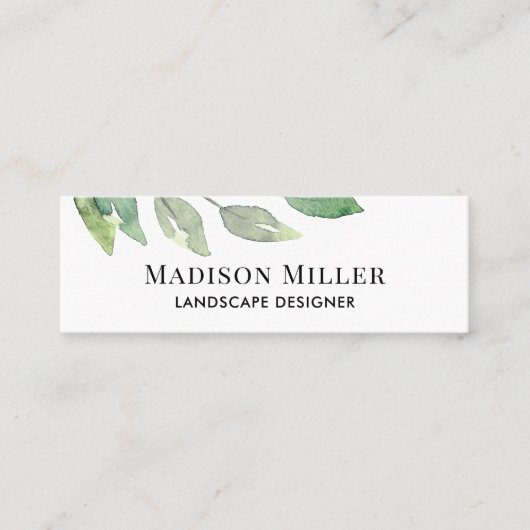 Landscape Designer Greenery スキニー名刺 (正面)