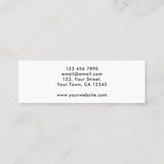 Landscape Designer Greenery スキニー名刺 (裏面)