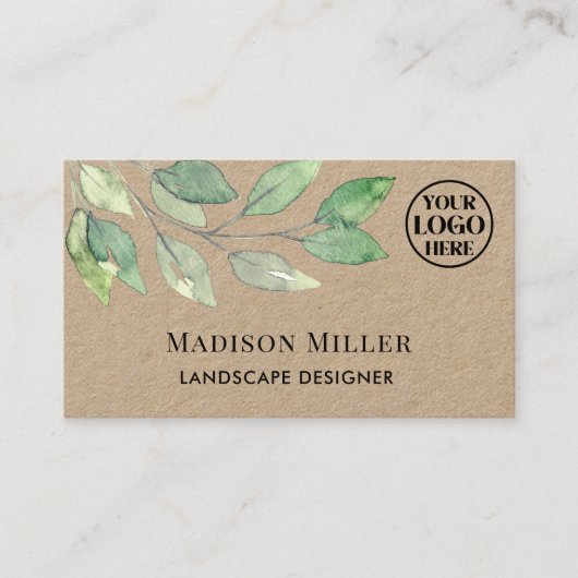 Landscape Designer Greenery Logo 名刺 (正面)