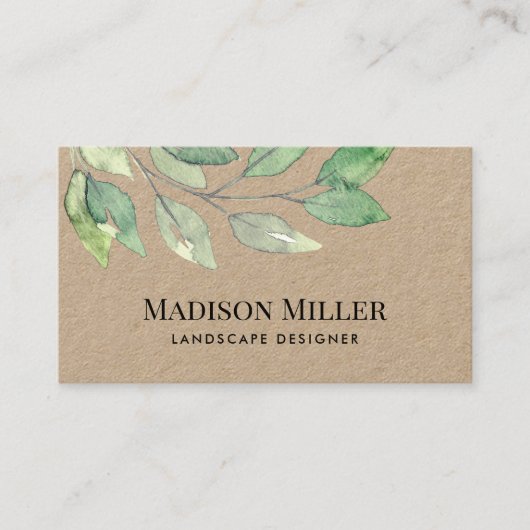 Landscape Designer Kraft Paper 名刺 (正面)