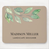 Landscape Designer Watercolor Greenery  マウスパッド (正面)