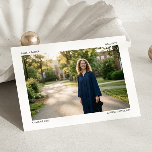 Landscape Editorial Photo Minimalist Graduate 2026 案内状