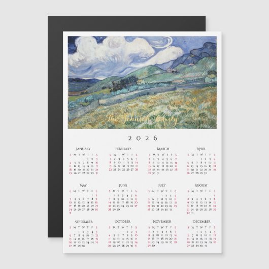 Landscape France Vincent Van Gogh 2026 Calendar (正面/裏面)