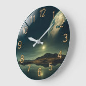 Landscape glass nature earth scenery scenic ラージ壁時計 (傾斜)