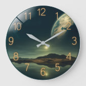 Landscape glass nature earth scenery scenic ラージ壁時計 (正面)